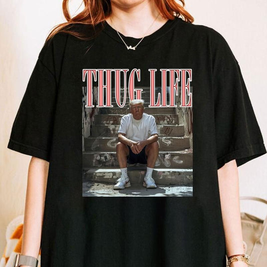 Funny Donald Trump Thug Life Shirt, Funny Meme Country Music Shirt, Viral Trump Thug Life Shirtstyle{n002}3