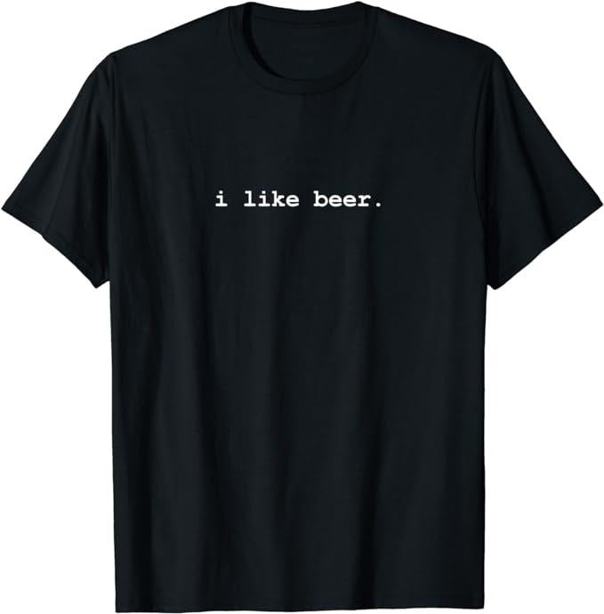 Funny Drinking Shirts, I Like Beer Minimalist Funny Drinking T-Shirt Menswear Top | Funny Shirts For Night Out Casual...