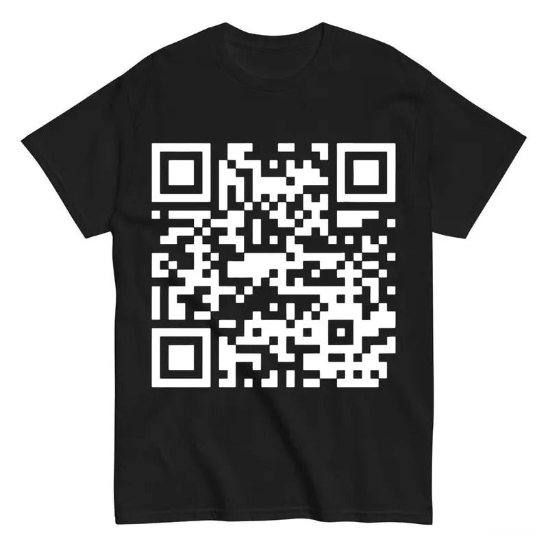 Funny FU QR Code Men's T-Shirt,Cotton T-Shirt, Perfect Tee Hoodie, Sweatshirt | DripVista.com
