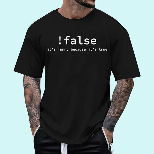 Funny False Programming Coding Short Sleeve Unisex T-Shirt, Cotton 100%, Top Trending Fashion