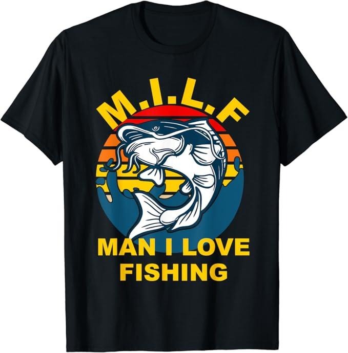 Funny Fishing Shirts, Man I Love Fishing T-Shirt Cotton Fashion Casual Classic Hoodie, Sweatshirt | DripVista.com