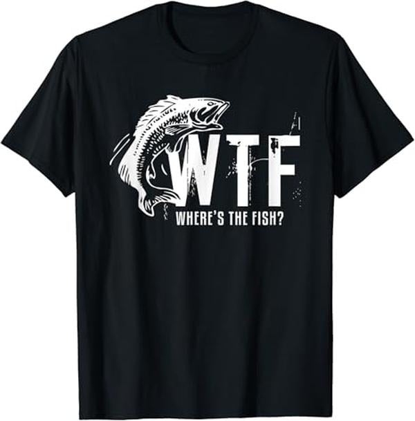 Funny Fishing Shirts, Wheres The Fish Mens Funny Fishing T-Shirt Cotton Fashion Hoodie, Sweatshirt | DripVista.com