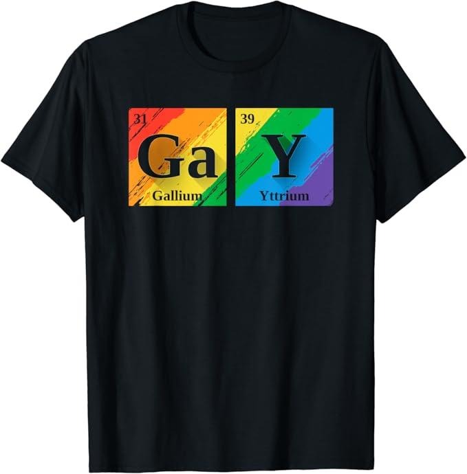 Funny Friend Shirts, Gift For Gay Best Friend, Gay Periodic Elements Gift For Gay Friend Men LGBT Science T-Shirt Top...