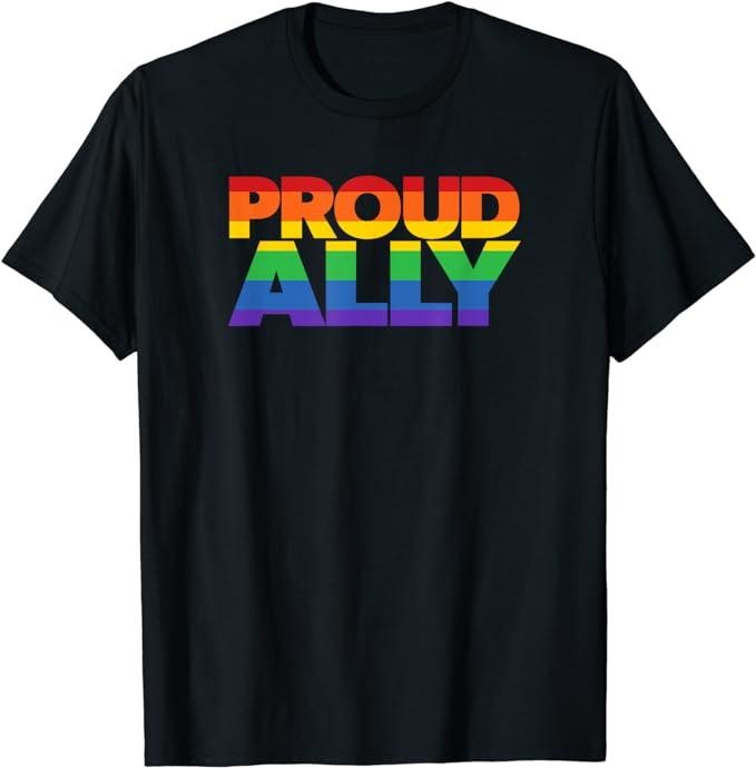 Funny Friend Shirts, Gift For Gay Best Friend, Gay Pride Ally Shirt LGBT Shirt Friends Proud Ally T-Shirt Top Casual Classic Cotton