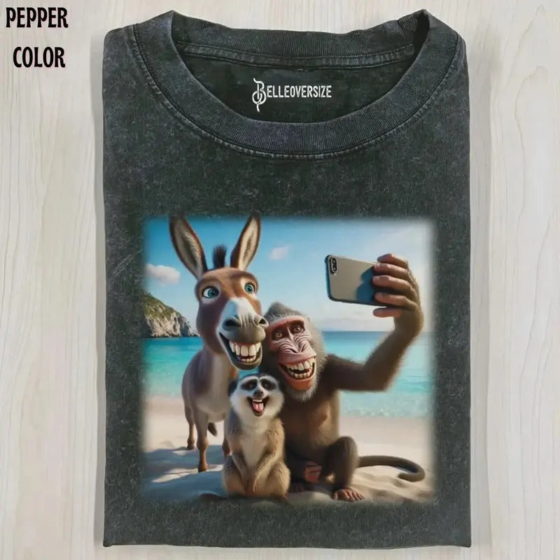 Funny Friends Vintage Graphic T-shirt, Funny Animal Tee, Animal Lover Womenswear Top Hoodie, Sweatshirt | DripVista.com