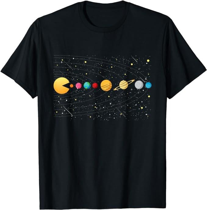 Funny Gamer Shirts, Special Gifts For Gamers, Funny Solar System - Astronauts Space Video Games T-Shirt Menswear Casual...