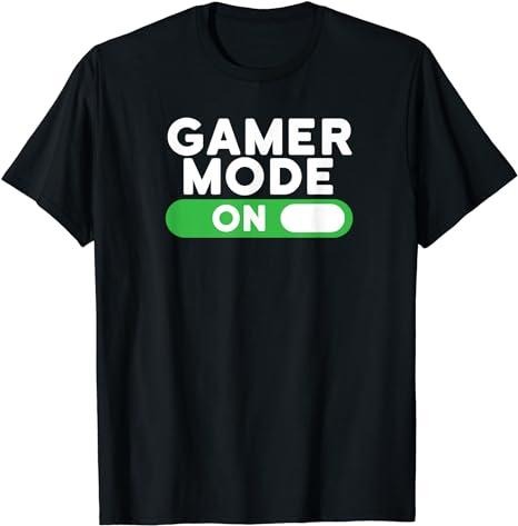 Funny Gamer Shirts, Special Gifts For Gamers, Gamer Mode On Funny Novelty Gaming Video Games T-Shirt Menswear Top Casual...