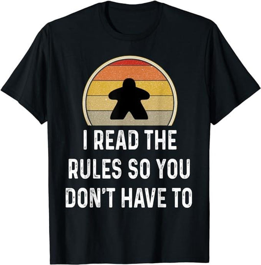 Funny Gamer Shirts, Special Gifts For Gamers, I Read The Rules Funny Board Game Gift Boardgame Lover T-Shirt Menswear Top Casual Classic
