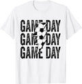 Funny Gamer Shirts, Special Gifts For Gamers, Vintage Game Day Soccer Lightning Bolt Funny Soccer Lover T-Shirt Menswear Top Casual Classicstyle{n002}2