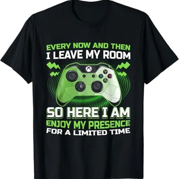 Funny Gaming Every Now And Then I Leave My Room Gamer Gifts T-Shirt - Casual Basic Smooth Hoodie, Sweatshirt | DripVista.com