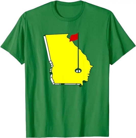 Funny Golf T-Shirt, Gift For Golfer, Georgia Golf Flag State T-Shirt Menswear Top Underwear