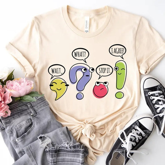 Funny Grammar Teacher Shirt Punctuation English Teacher Gift Wait What Stop It I Agree Shirt Synonym Rolls Shirt Teacher Day Shirt