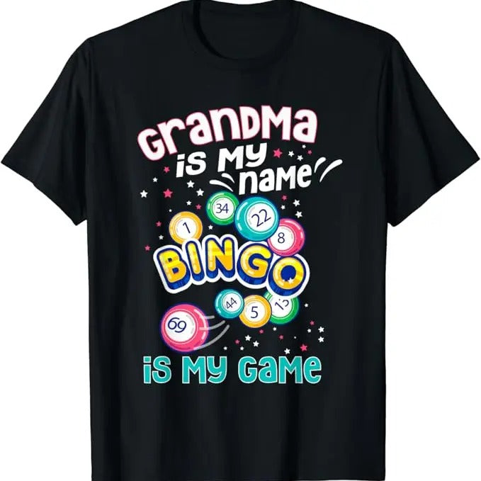 Funny Grandma Shirt, Gift For Grandmother, Bingo Grandma T-Shirt Casual Cotton Top