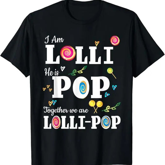Funny Grandma Shirt, Gift For Grandmother, Funny Lolli Pop Lollipop Grandmother Grandfather Shirt Gift T-Shirt Casual Cotton Top