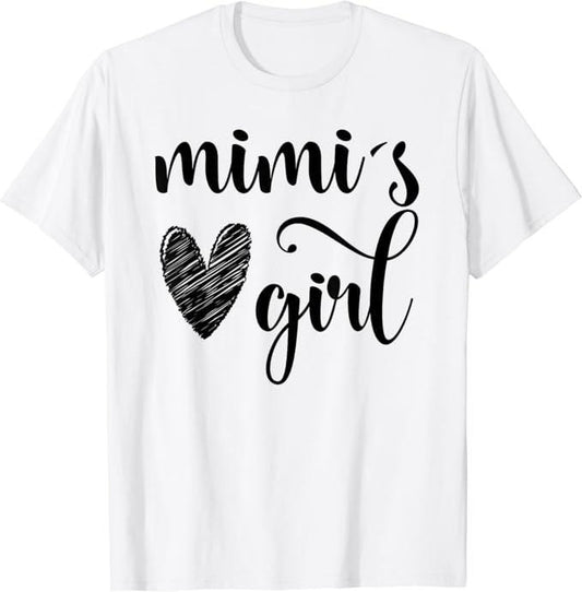 Funny Grandma Shirt, Gift For Grandmother, Funny Matching Mimi Girl for Grandma White Girl Mother's Day T-Shirt Casual Cotton Top