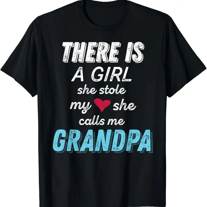 Funny Grandpa Shirt, Gift For Grandfather From Granddaughter T-Shirt Menswear Casual Cotton Top