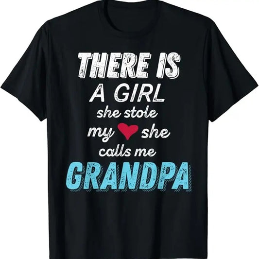 Funny Grandpa Shirt, Gift For Grandfather From Granddaughter T-Shirt Menswear Casual Cotton Top