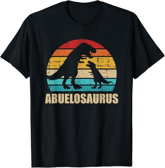Funny Grandpa Shirt, Gift For Grandfather, Abuelosaurus Vintage Retro Para Abuelo T-Shirt Menswear Casual Cotton Top