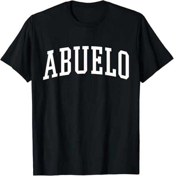 Funny Grandpa Shirt, Gift For Grandfather, Varsity Abuelo T-Shirt Menswear Casual Cotton Top