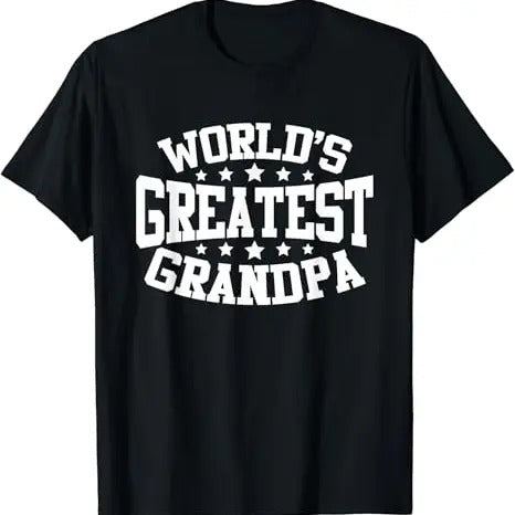 Funny Grandpa Shirt, Gift For Grandfather, World's Greatest Grandpa T-Shirt Menswear Casual Cotton Top Hoodie, Sweatshirt