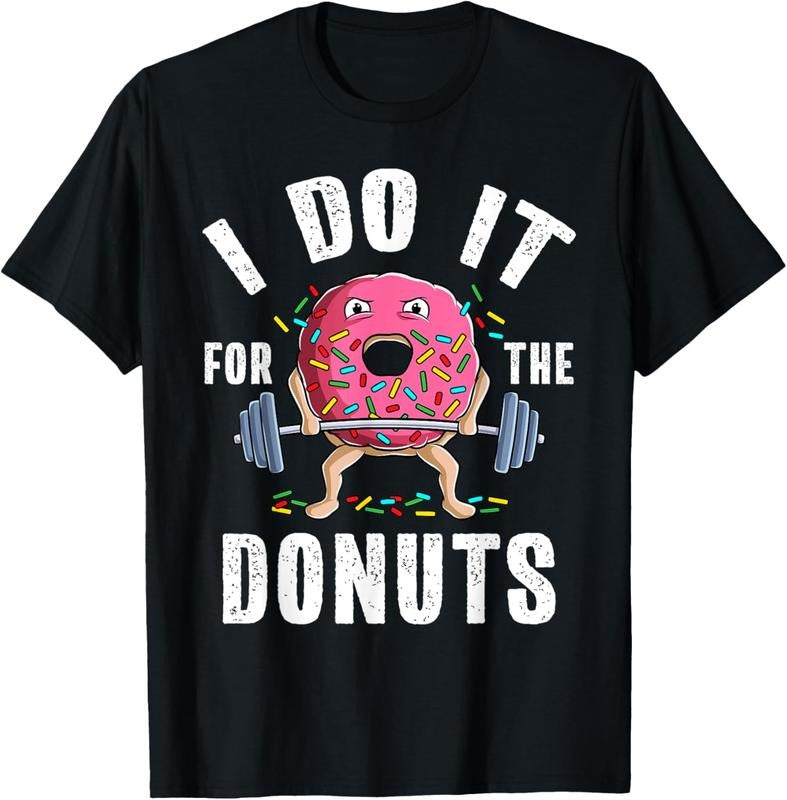 Funny Gym Weightlifting Bodybuilding Deadlift Workout Donut T-Shirt Hoodie, Sweatshirt | DripVista.com