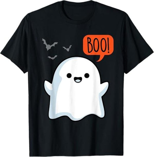 Funny Halloween Shirts For Men, Ghost Saying Boo Spooky Halloween Cute T-Shirt Menswear - Available from size S to 5XL