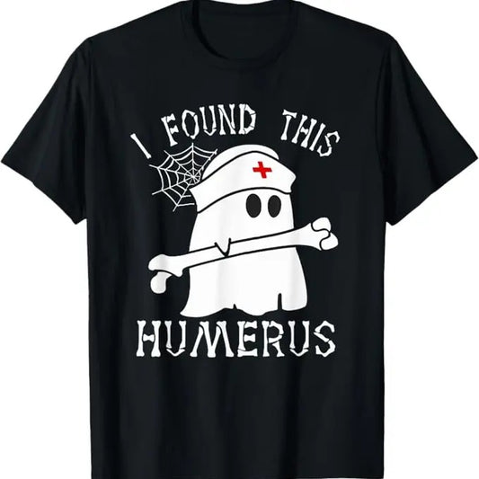 Funny Halloween Shirts For Men, I Found This Humerus Funny Ghost Nurse Halloween T-Shirt Menswear - Available from size S to 5XL