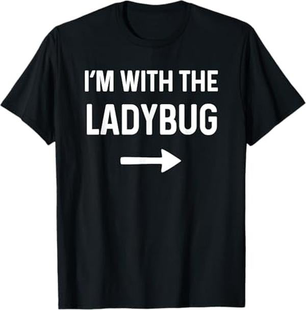 Funny Halloween Shirts For Men, I'm With The Ladybug, Funny Halloween Costume T-shirt Menswear - Available from size S to 5XL
