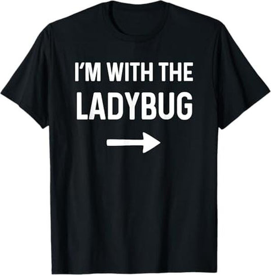 Funny Halloween Shirts For Men, I'm With The Ladybug, Funny Halloween Costume T-shirt Menswear - Available from size S to 5XL