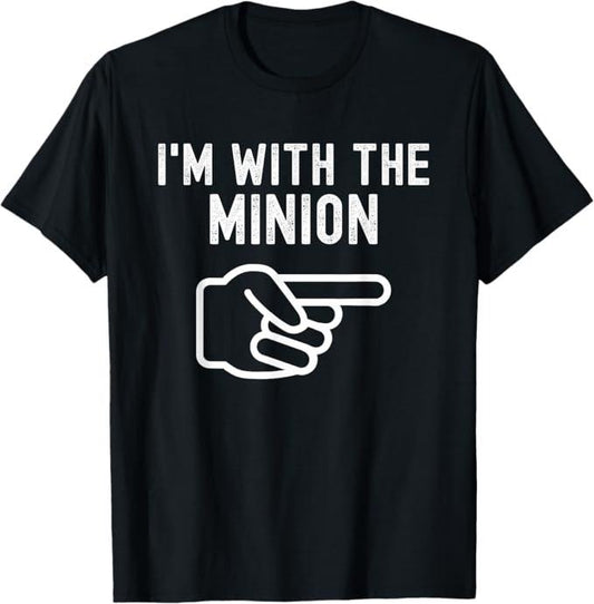 Funny Halloween Shirts For Men, I'm With the Minion Funny Couples Matching Halloween Costume T-Shirt Menswear - Available from size S to 5XL