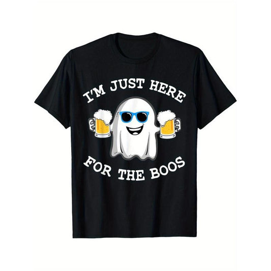 Funny Halloween Tee I'm just Here for the Boos Costume Gift T-Shirt made in usa