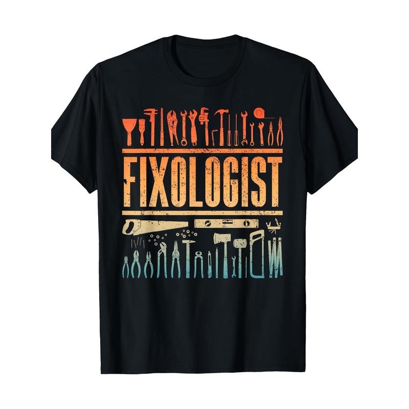 Funny Handyman Art For Men Dad Fixologist Tool DIY Handyman T-Shirt - 220g made in usa Hoodie, Sweatshirt | DripVista.com