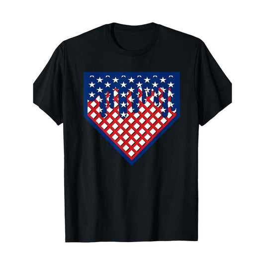 Funny Home Plate Drip- Ice Cream Softball& Baseball T-Shirt, Men's T-shirt, 220g made in usa