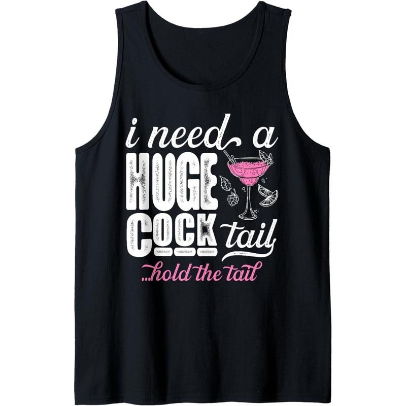 Funny Humor Bar " I Need A Huge Cocktail " Drink Party Fun Tank Top Made in USA T-Shirts, Hoodie, Sweatshirt | DripVista.com