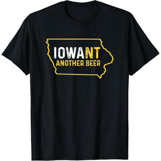 Funny Iowa Beer Distressed Iowa State Map T-Shirt  made in us