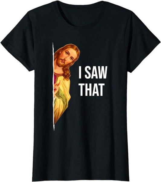 Funny Jesus Meme Quote T-Shirt Black Womenswear Casual Cotton