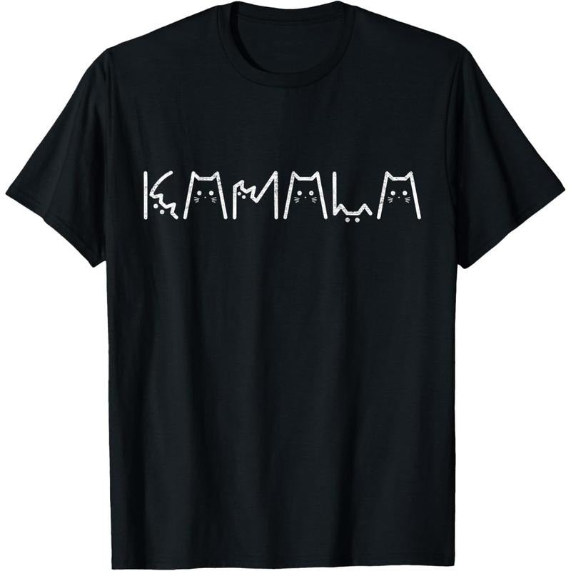 Funny Kamala Harris Cat Lettering Positive Cute kamala Cat T-Shirt made in usa Hoodie, Sweatshirt | DripVista.com