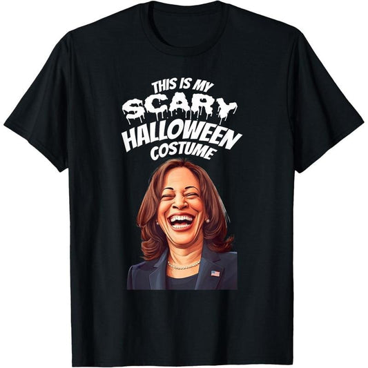 Funny Kamala Harris Scary Halloween Gag President Costume T-Shirt made in usa