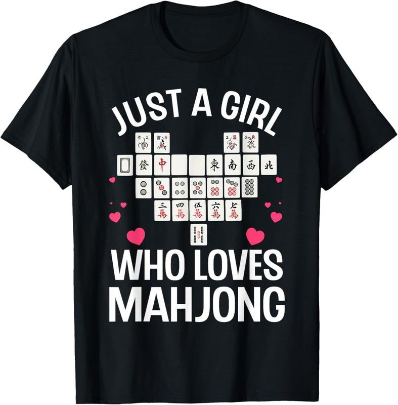 Funny Mahjong Design For Girls Women Chinese Mahjong Players T-Shirt Hoodie, Sweatshirt | DripVista.com