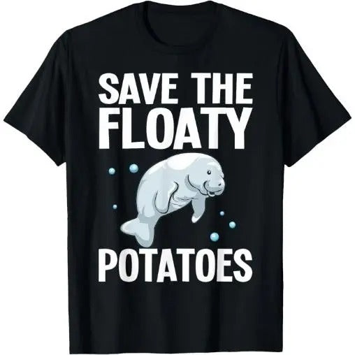 Funny Manatee Designs For Men Women Floaty Potato Sea Cows T-Shirt Made in USA Hoodie, Sweatshirt | DripVista.com