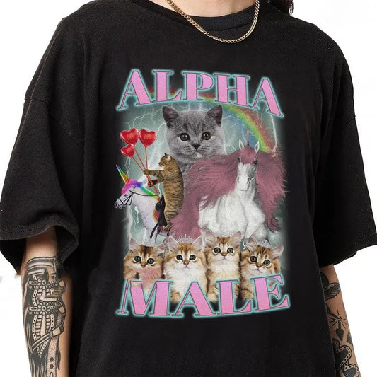 Funny Meme Alpha Male Shirt, Shitpost Tshirt, Oddly Name Shirt, Guy Best Friend Gift, Unisex, Dank Meme Tee