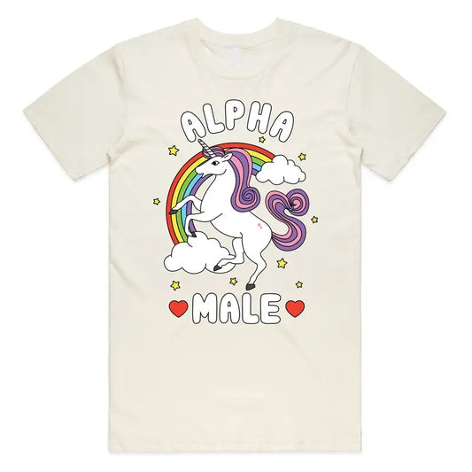 Funny Meme Alpha Male Shirt, Tee Top Unicorn Gift, Unisex Joke Prank Fathers Day Stag Do Shirt, Unisex Retro Gift, Vintage Style Humorous Quote Merch