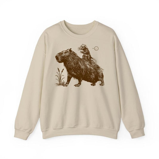 Funny Meme Capybara And Rodent Shirt, Vintage Meme Shirt For Women And Men, Kids Cute Mouse Shirt, Cowboy Rat Shirt, Vintage Western Theme Graphic Tee