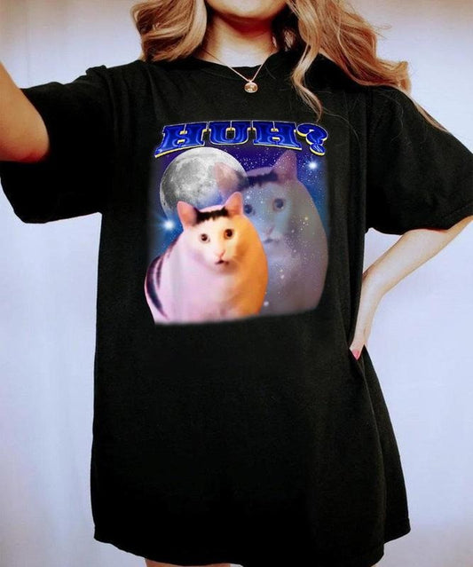 Funny Meme Huh Cat Shirt, Huh Cat Funny Meme Shirt, Absurd Shirt, Shitpost Shirt, Silly Shirts, Uh Banana Crying Sad Cat
