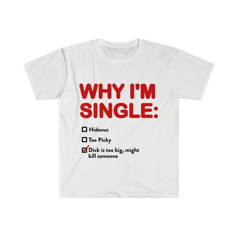 Funny Meme Shirt,  WHY I'M SINGLE Tee, Gift Unisex T-Shirt Hoodie, Sweatshirt | DripVista.com
