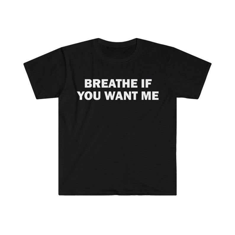 Funny Meme Shirt, Breathe If You Want Me Tee, Gift Unisex T-Shirt Hoodie, Sweatshirt | DripVista.com