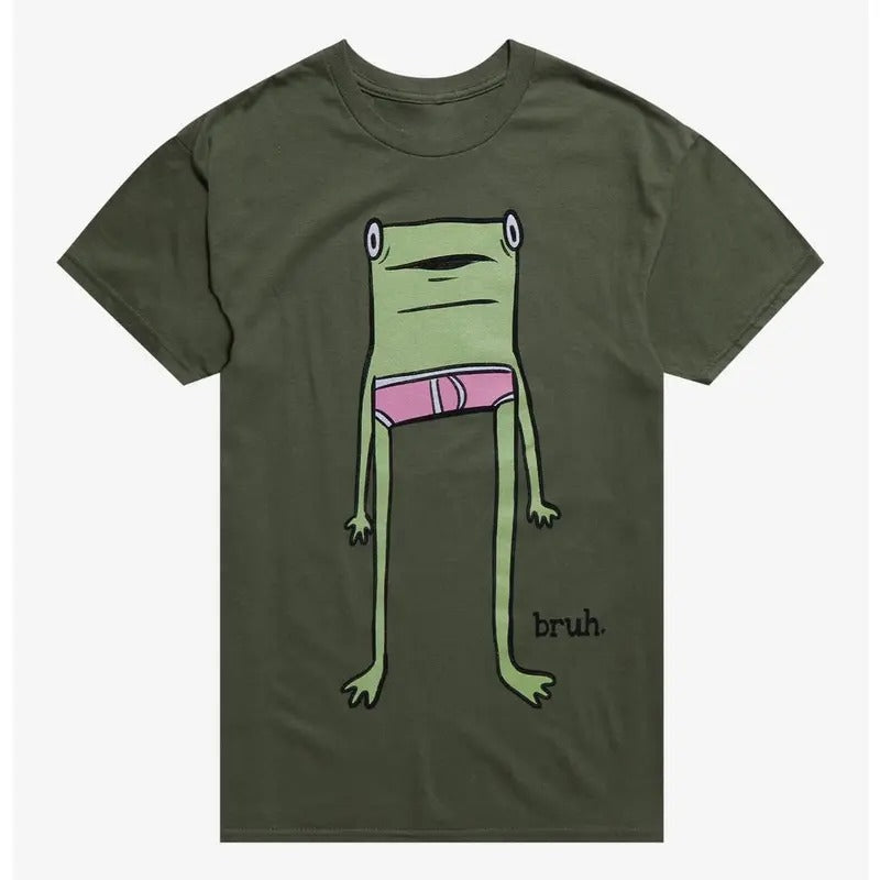 Funny Meme Shirt, Bruh Frog T-Shirt By Michael Olson Art Casual Classic Hoodie, Sweatshirt | DripVista.com