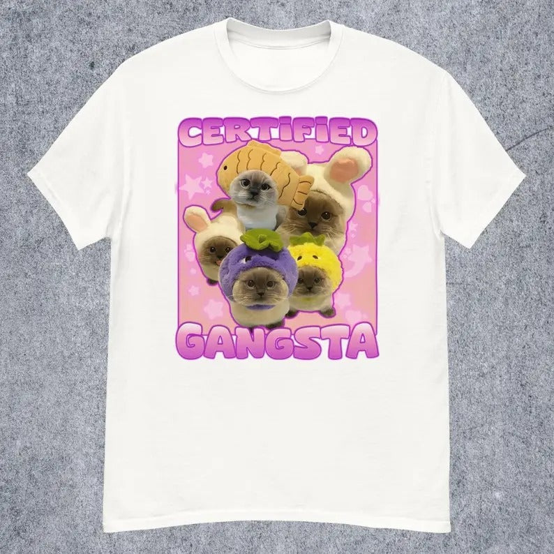 Funny Meme Shirt, Certified Gangsta Tee, Gym Gift Unisex T-Shirt Hoodie, Sweatshirt | DripVista.com