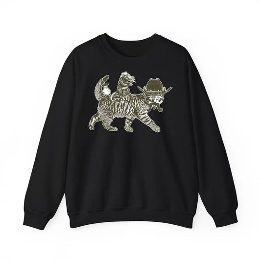 Funny Meme Shirt, Cowboy Cat Sweatshirt, Meowdy Funny Cat Shirt Gift, Kids Crazy Cute Cat Catnip Madness, Vintage Cool Retro Cat Graphic Sweatshirt