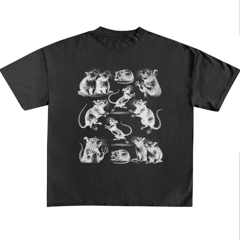 Funny Meme Shirt, Crazy Rats Vintage 90s Shirt, Retro Medieval Rat Shirt, Gothic Grunge Clothing, Horror Funny Rats Tee,...